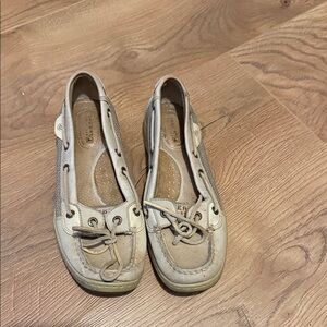 Women's Sperry Beige Boat Shoes